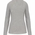 PS_K3017-B_LIGHTGREYHEATHER - Hidalgo Dames-T-shirt ronde hals lange mouwen, light grey heather — productfoto 11