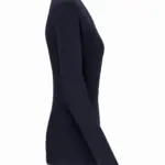 PS_K3017-S_NAVY - Hidalgo Dames-T-shirt ronde hals lange mouwen, navy — productfoto 12