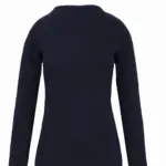 PS_K3017-B_NAVY - Hidalgo Dames-T-shirt ronde hals lange mouwen, navy — productfoto 14