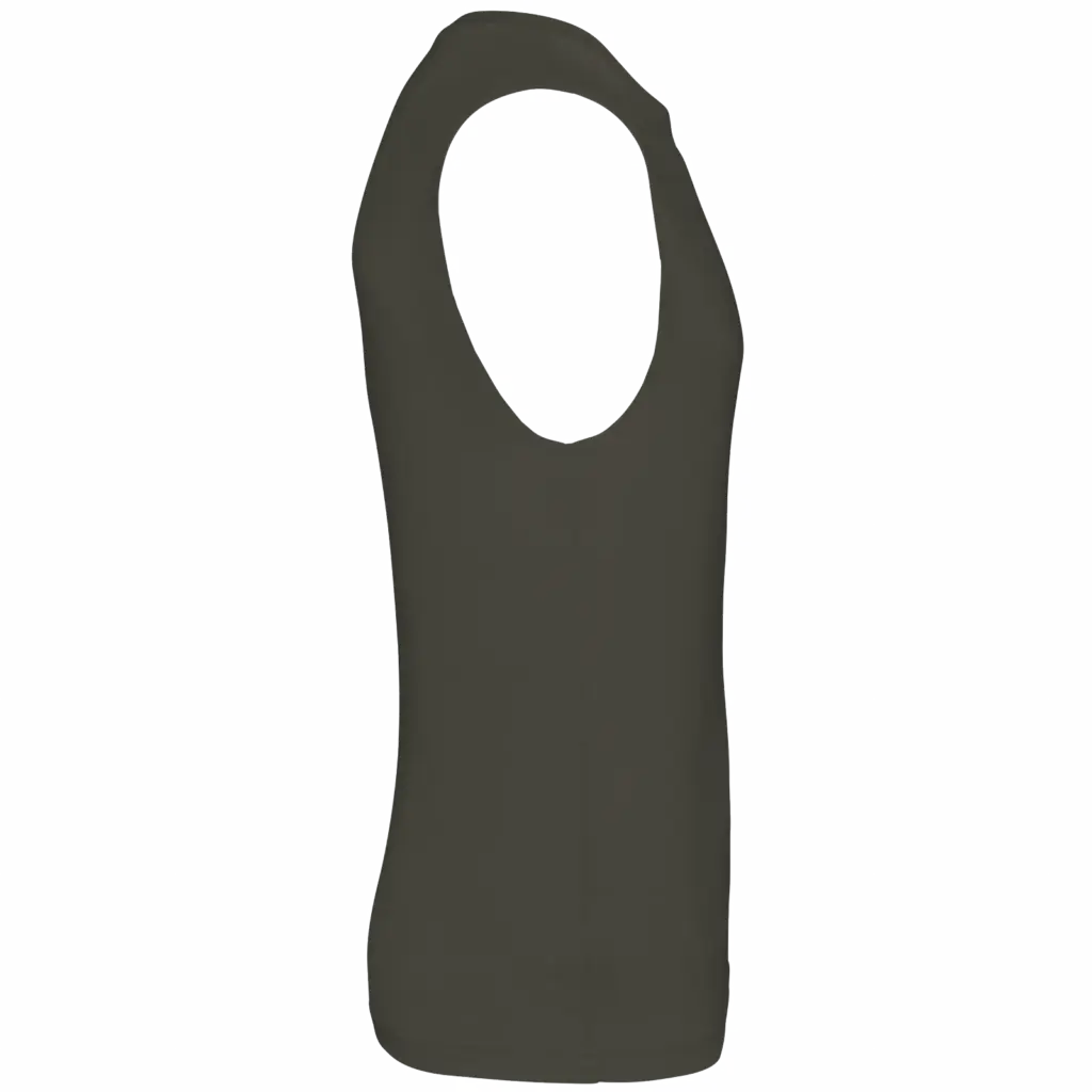 Mouwloos heren T-shirt Bio 150 IC, dark khaki — productfoto 11
