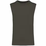 Mouwloos heren T-shirt Bio 150 IC, dark khaki — productfoto 12