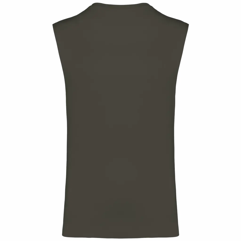 Mouwloos heren T-shirt Bio 150 IC, dark khaki — productfoto 13