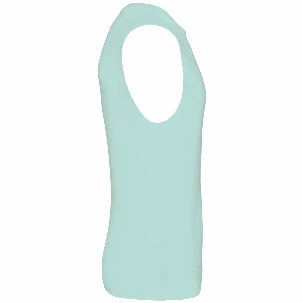 Mouwloos heren T-shirt Bio 150 IC, ice mint — productfoto 14