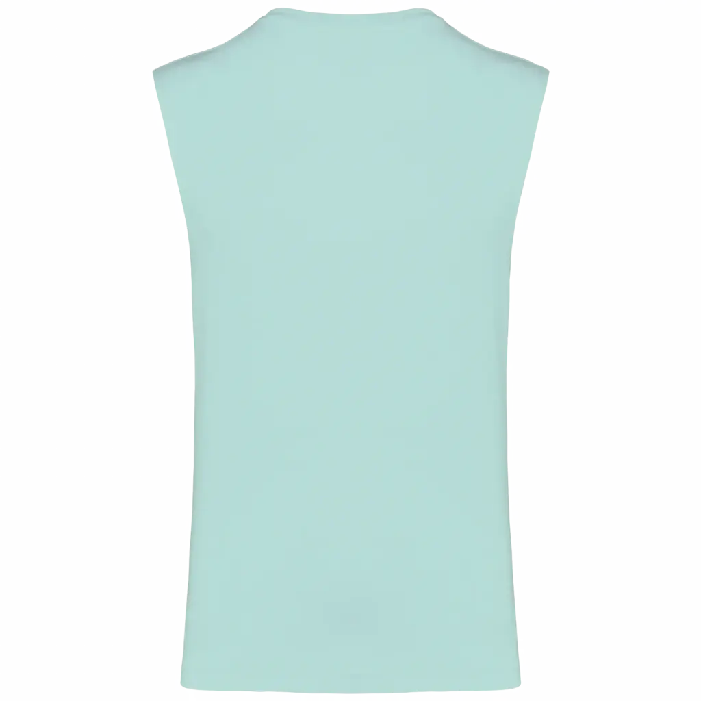 Mouwloos heren T-shirt Bio 150 IC, ice mint — productfoto 16