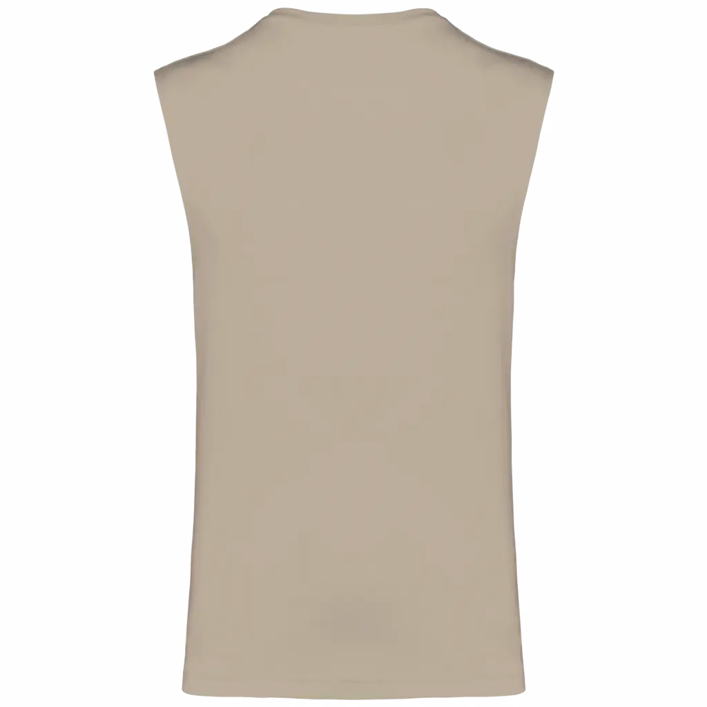Mouwloos heren T-shirt Bio 150 IC, light sand — productfoto 19