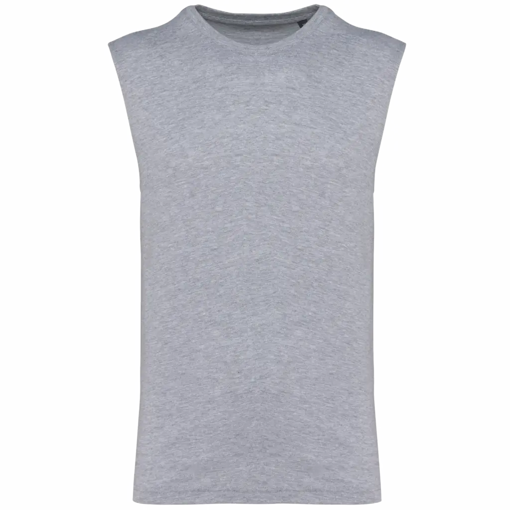Mouwloos heren T-shirt Bio 150 IC, oxford grey — productfoto 24