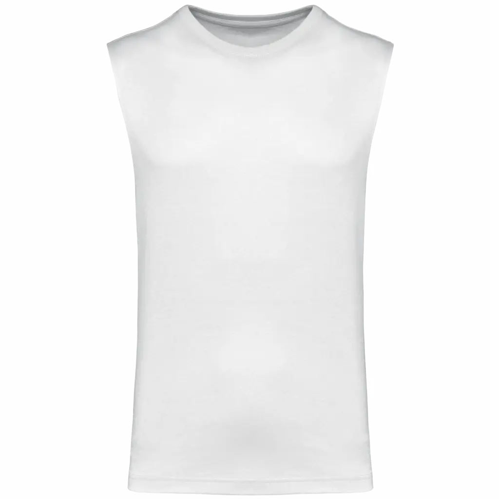 Mouwloos heren T-shirt Bio 150 IC, white — productfoto 30