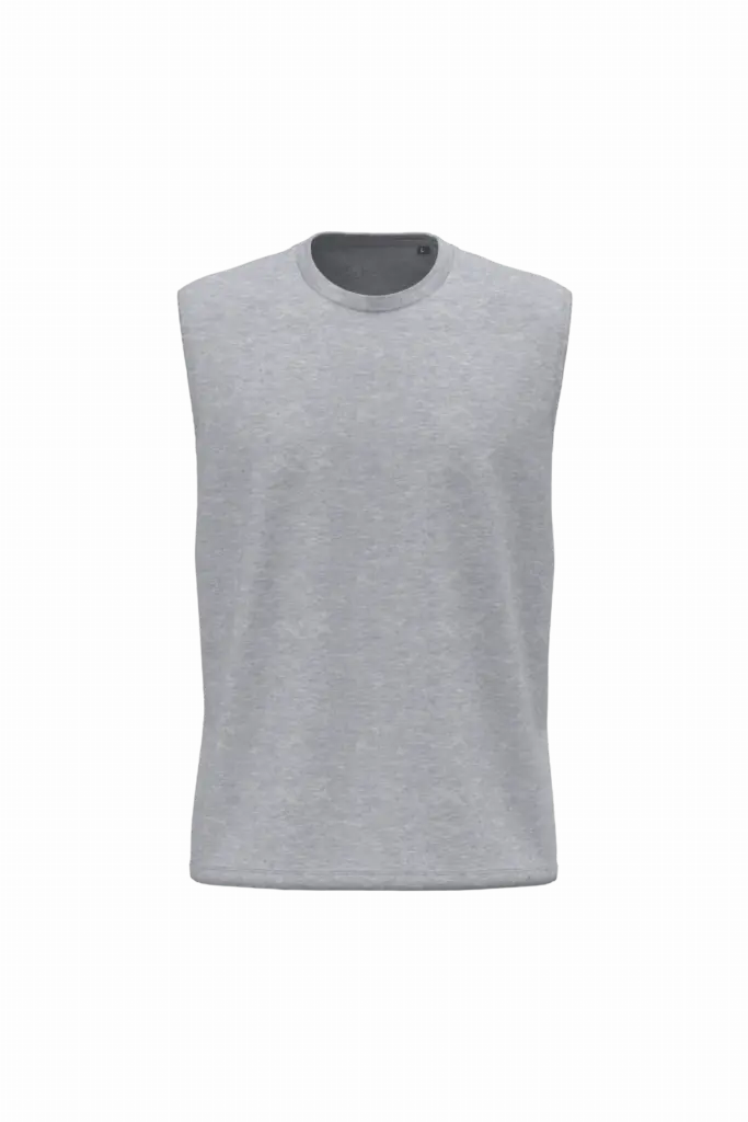 K3022ORG - Mouwloos heren T-shirt Bio 150, oxford grey — productfoto 5