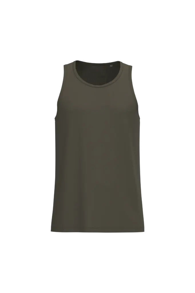 Heren tanktop Bio150 IC, dark khaki — productfoto 18