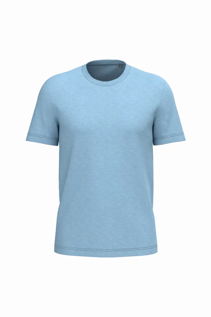 PS_K3025IC_CLOUDYBLUEHEATHER - Hidalgo Heren T-shirt Bio150 IC, cloudy blue heather — productfoto 22