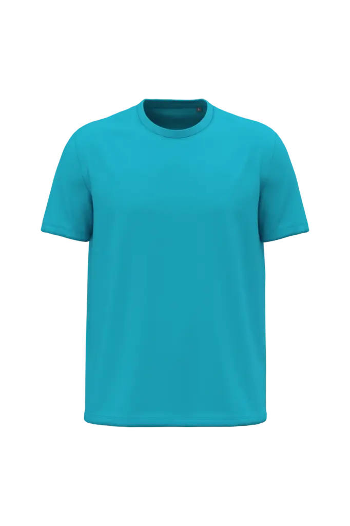 K3025ORG - Heren T-shirt Bio150, sea turquoise — productfoto 28