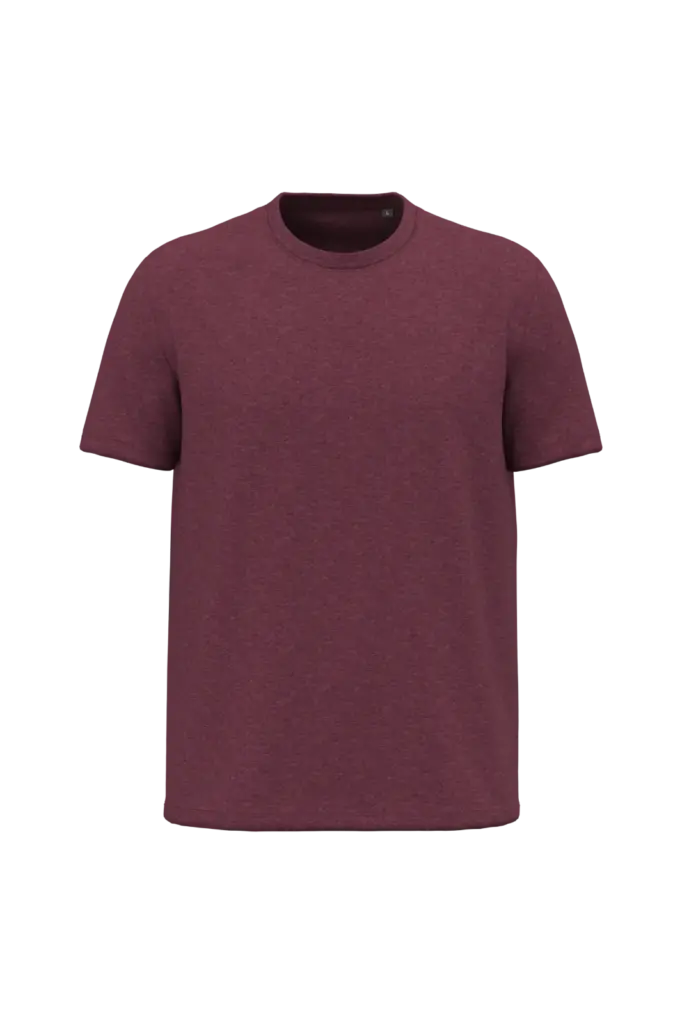 K3025ORG - Heren T-shirt Bio150, wine heather — productfoto 36