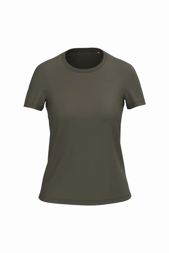 Dames T-shirt Bio150 IC, dark khaki — productfoto 22