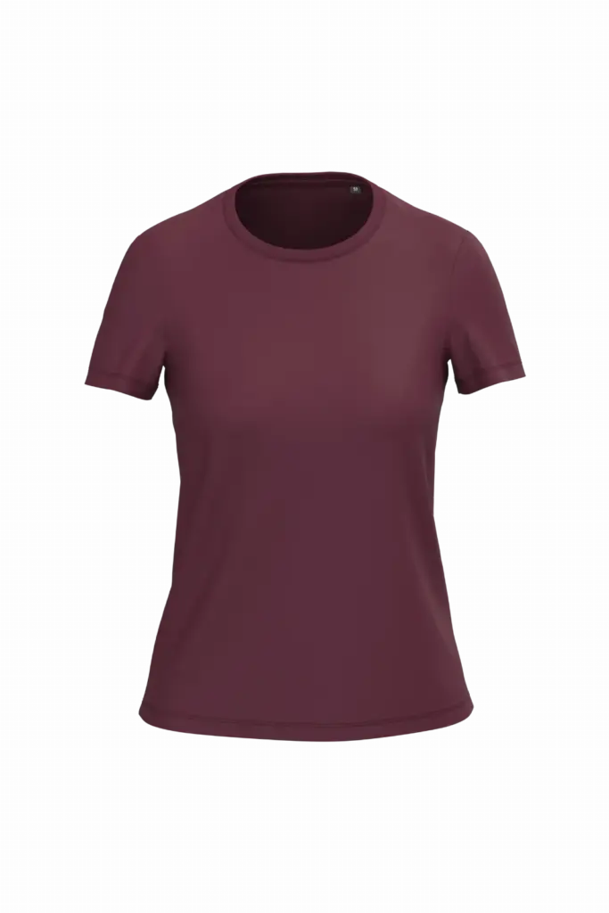 Dames T-shirt Bio150 IC, wine — productfoto 73