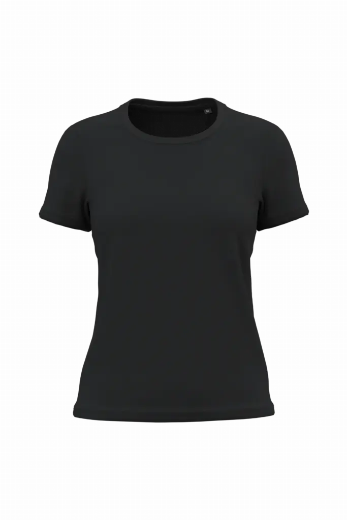 K3026ORG - Dames T-shirt Bio150, black — productfoto 2