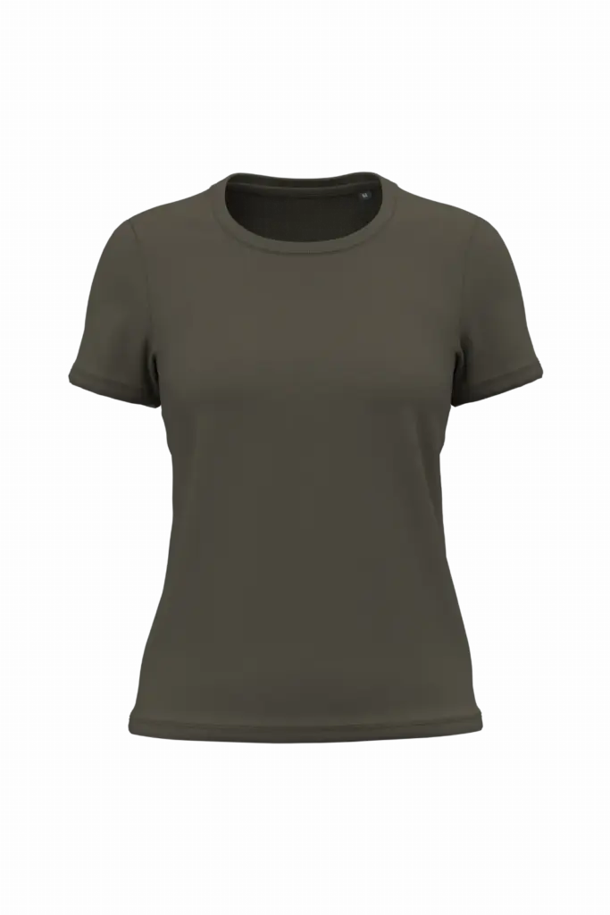 K3026ORG - Dames T-shirt Bio150, dark khaki — productfoto 6