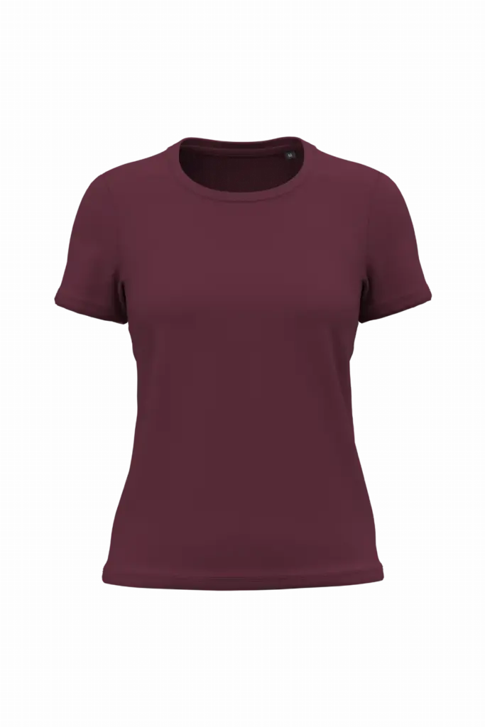 K3026ORG - Dames T-shirt Bio150, wine — productfoto 23