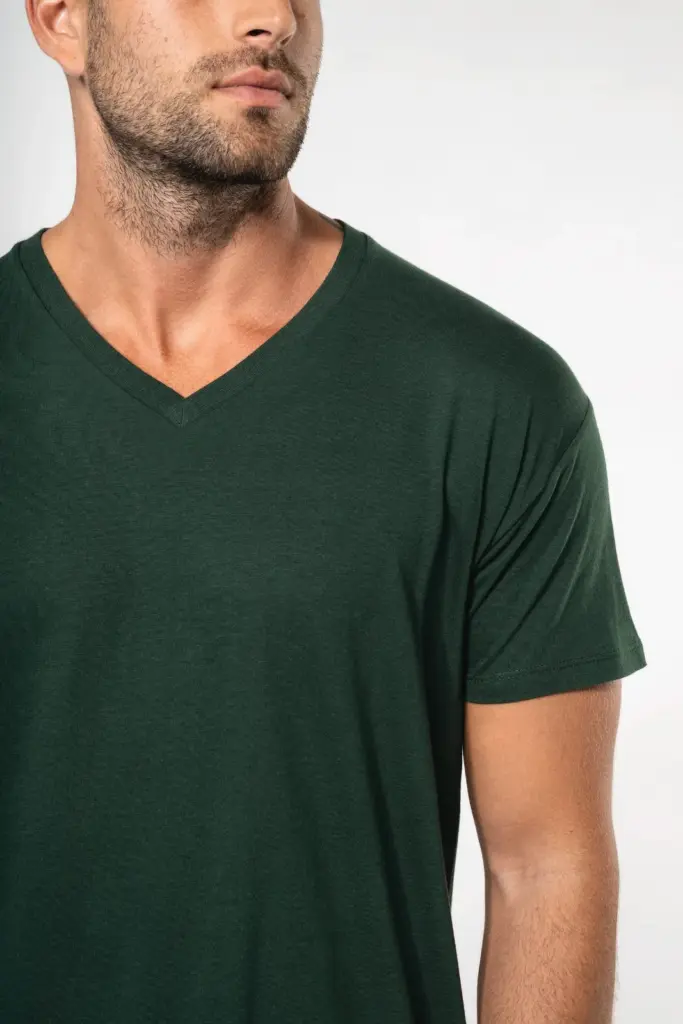 Heren-T-shirt BIO150 IC V-hals — productfoto 3