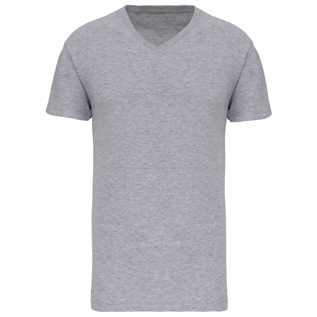 Heren-T-shirt BIO150 IC V-hals, oxford grey — productfoto 28