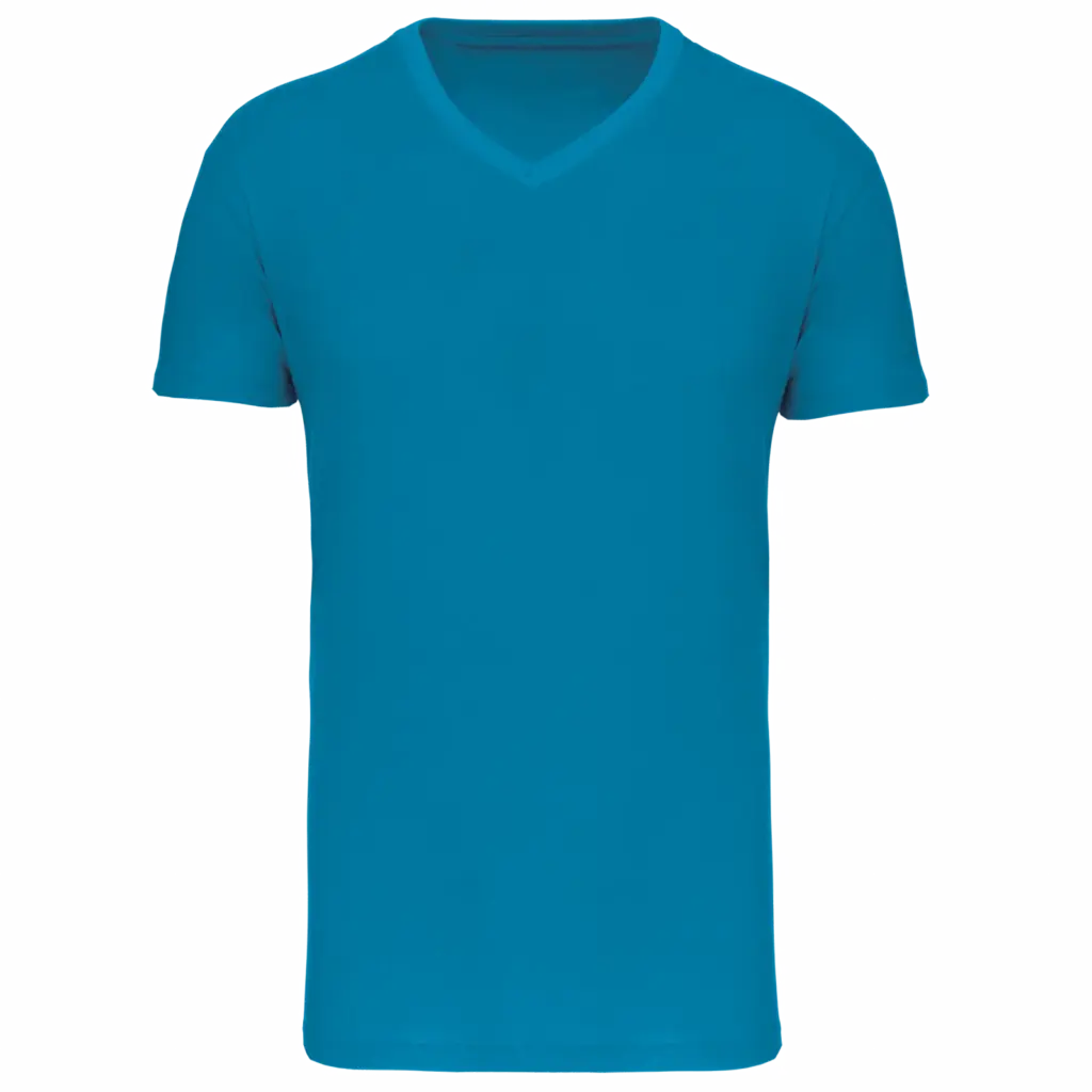 Heren-T-shirt BIO150 IC V-hals, tropical blue — productfoto 30