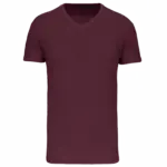 Heren-T-shirt BIO150 IC V-hals, wine — productfoto 32