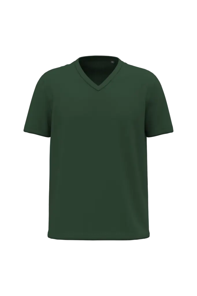 K3028ORG - Heren-T-shirt BIO150 V-hals, forest green — productfoto 4