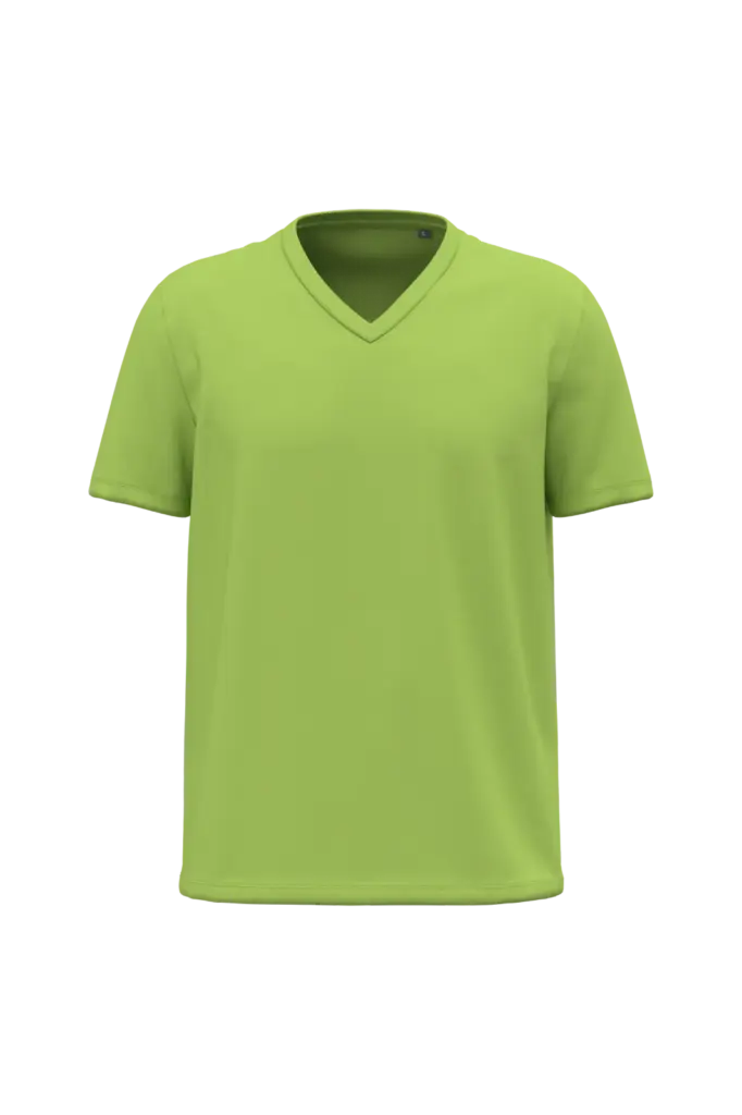 K3028ORG - Heren-T-shirt BIO150 V-hals, lime — productfoto 6