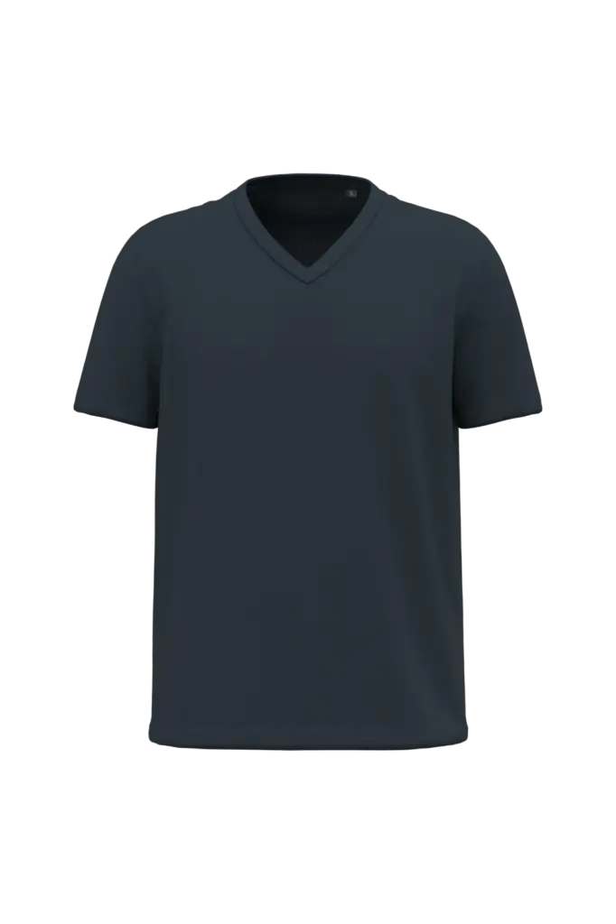 K3028ORG - Heren-T-shirt BIO150 V-hals, navy — productfoto 7