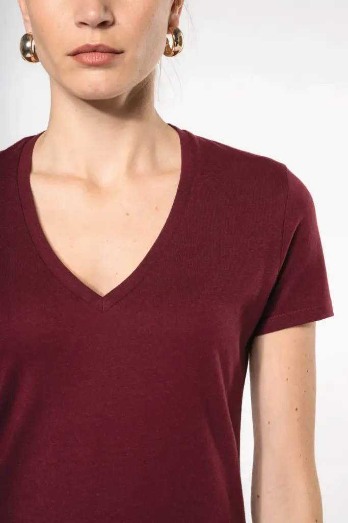 Dames-T-shirt BIO150 IC V-hals — productfoto 3