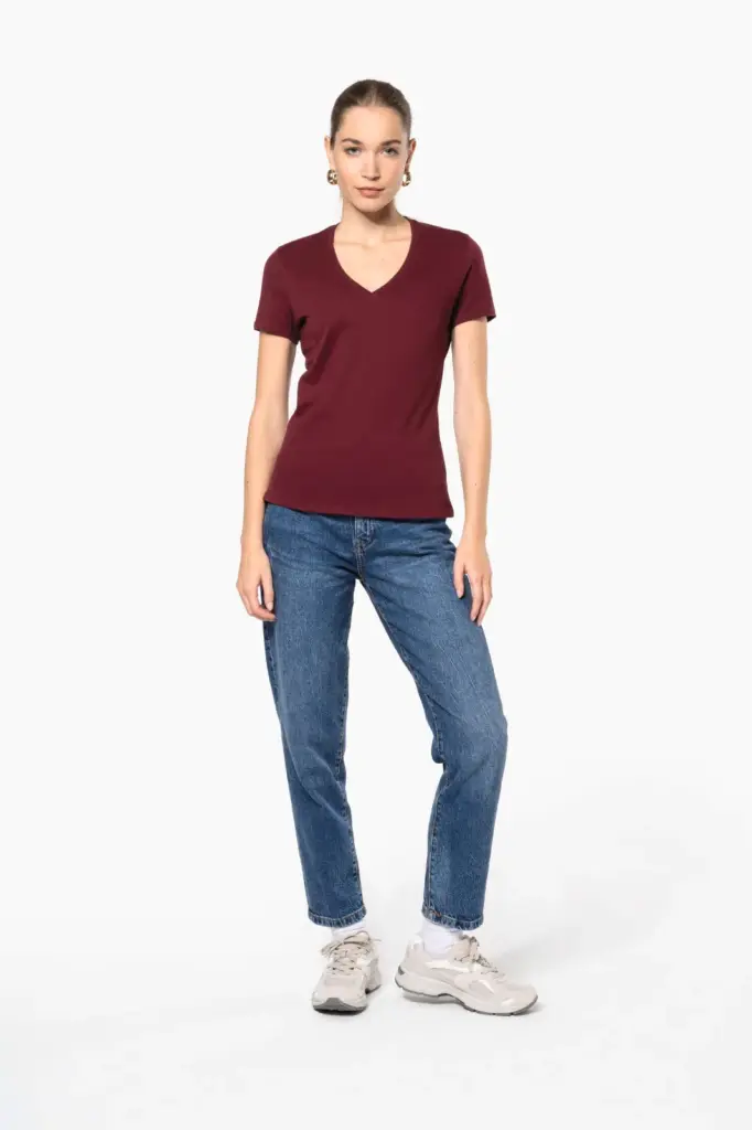 Dames-T-shirt BIO150 IC V-hals — productfoto 6