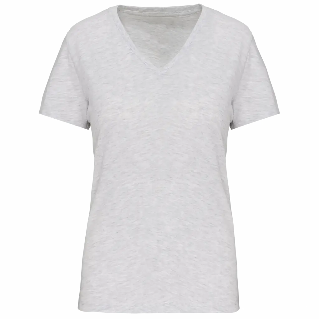 Dames-T-shirt BIO150 IC V-hals, ash heather — productfoto 8