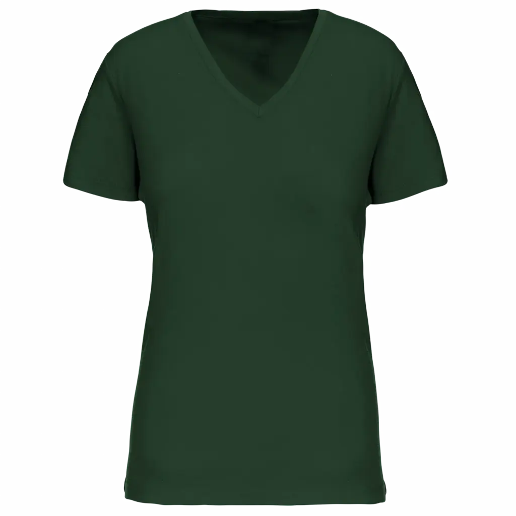Dames-T-shirt BIO150 IC V-hals, forest green — productfoto 17