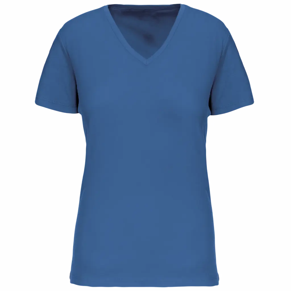 Dames-T-shirt BIO150 IC V-hals, light royal blue — productfoto 20