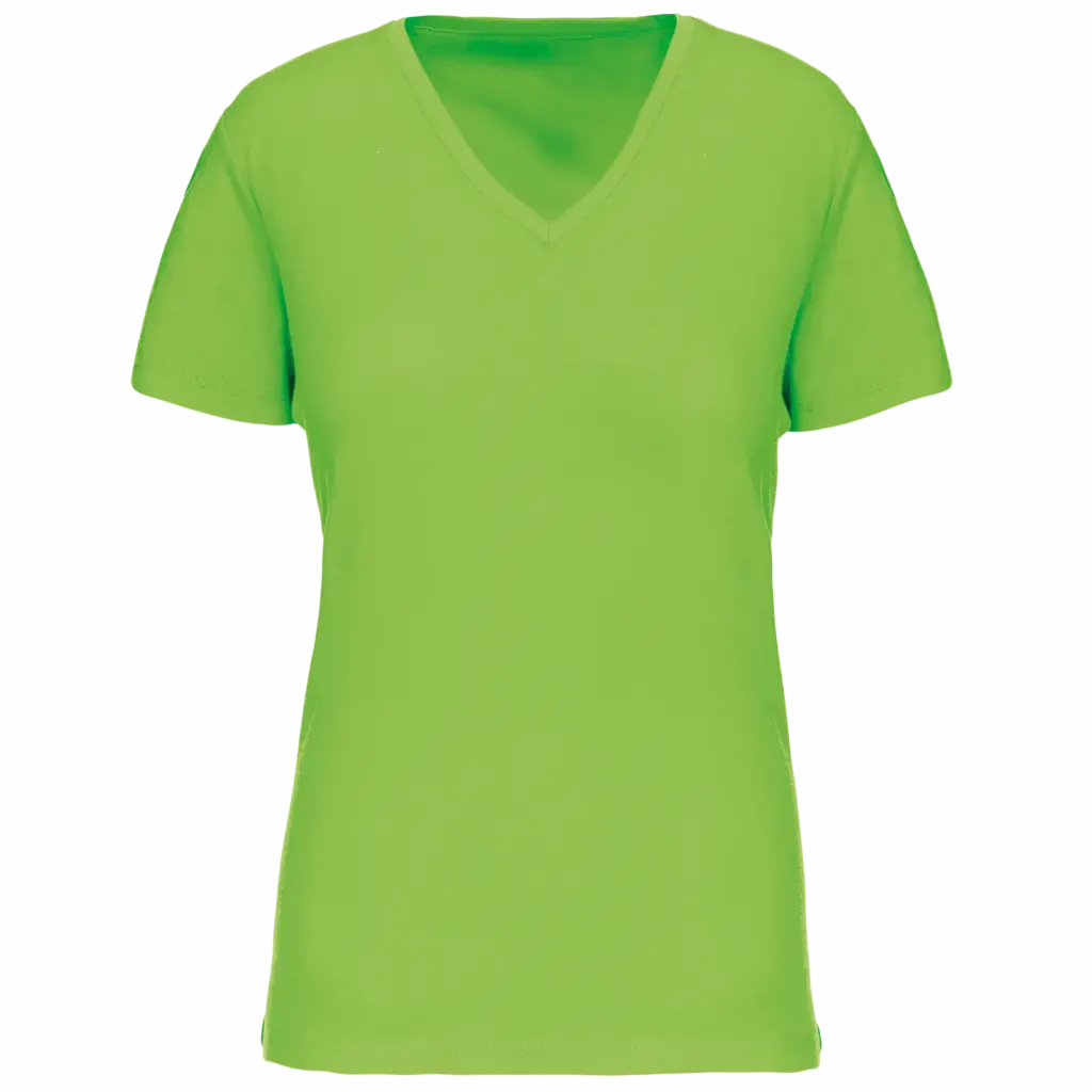 Dames-T-shirt BIO150 IC V-hals, lime — productfoto 23