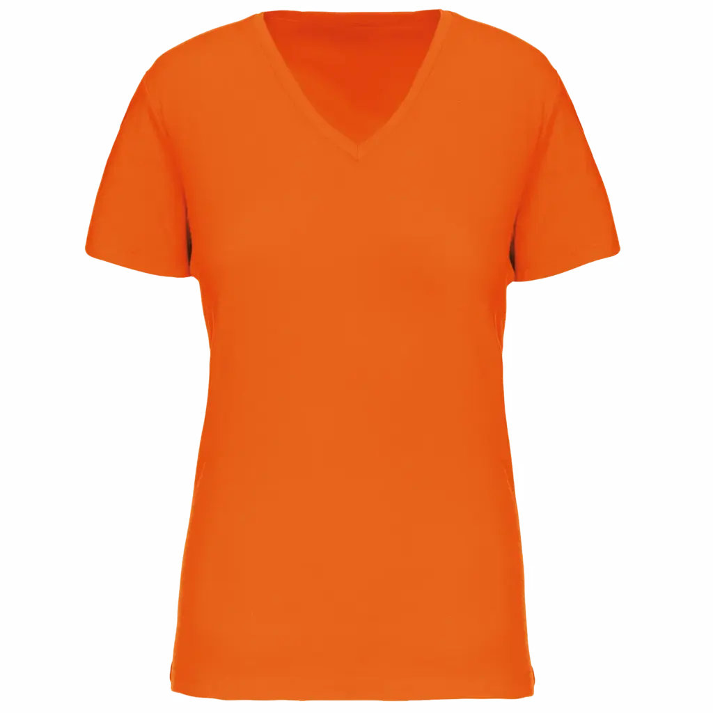Dames-T-shirt BIO150 IC V-hals, orange — productfoto 29