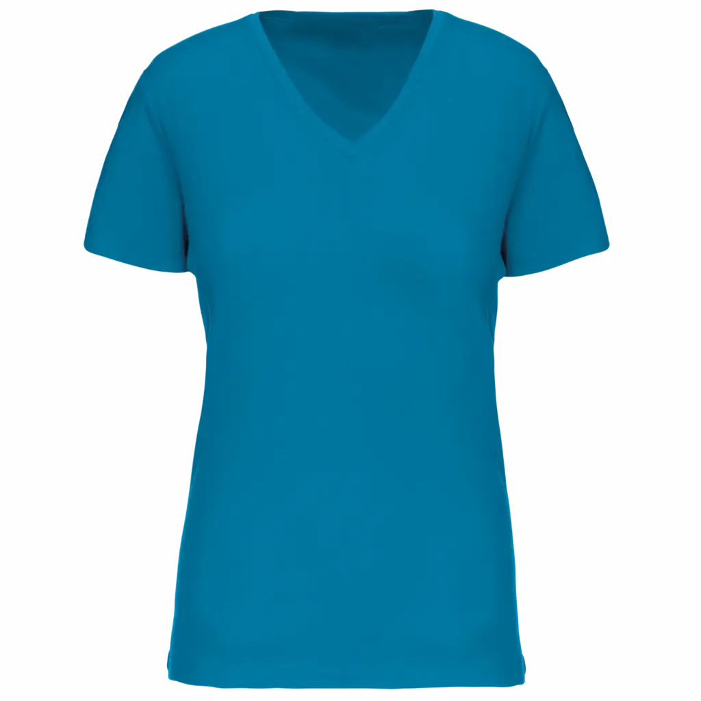 Dames-T-shirt BIO150 IC V-hals, tropical blue — productfoto 38