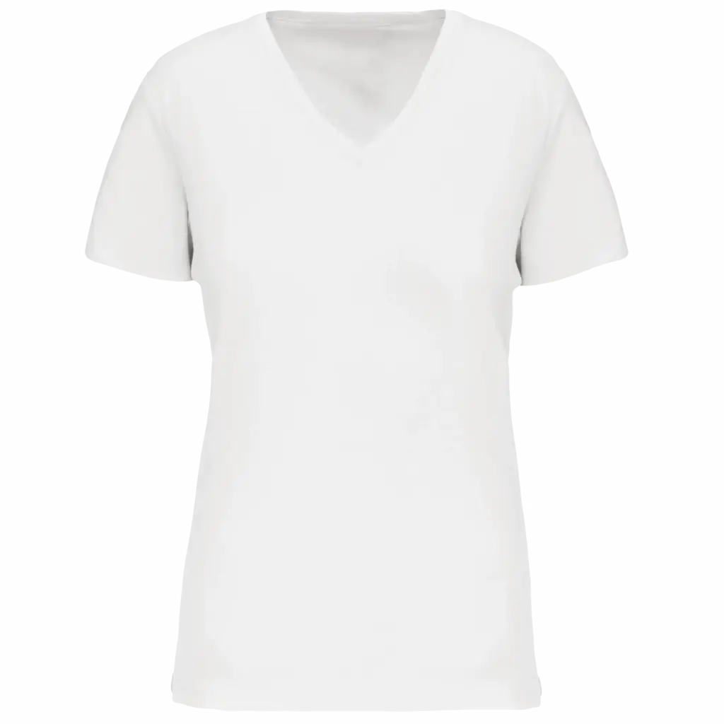 Dames-T-shirt BIO150 IC V-hals, white — productfoto 41