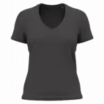 K3029ORG - Dames-T-shirt BIO150 IC V-hals, dark grey — productfoto 3