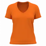 K3029ORG - Dames-T-shirt BIO150 IC V-hals, orange — productfoto 8