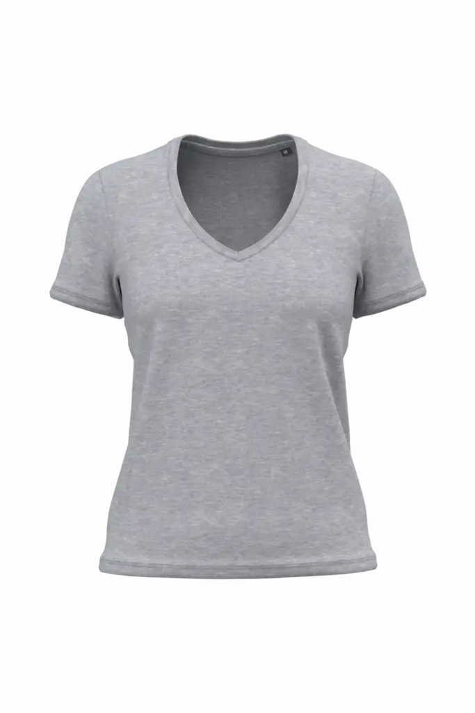 K3029ORG - Dames-T-shirt BIO150 IC V-hals, oxford grey — productfoto 9