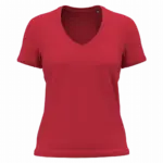 K3029ORG - Dames-T-shirt BIO150 IC V-hals, red — productfoto 10