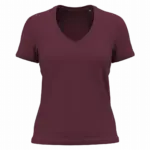 K3029ORG - Dames-T-shirt BIO150 IC V-hals, wine — productfoto 13