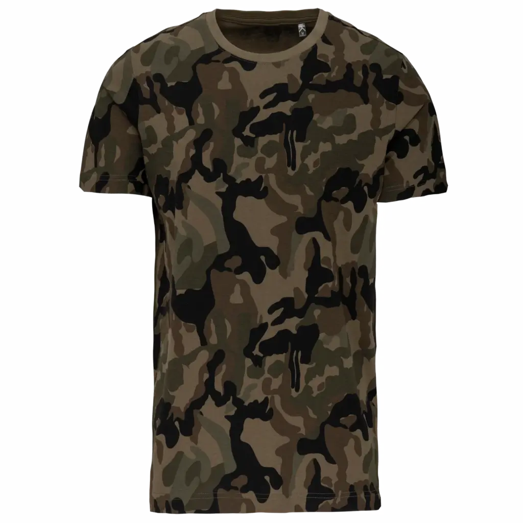 T-shirt camo korte mouwen, olive camouflage — productfoto 12