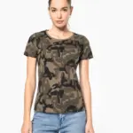 Dames-T-shirt camo korte mouwen
