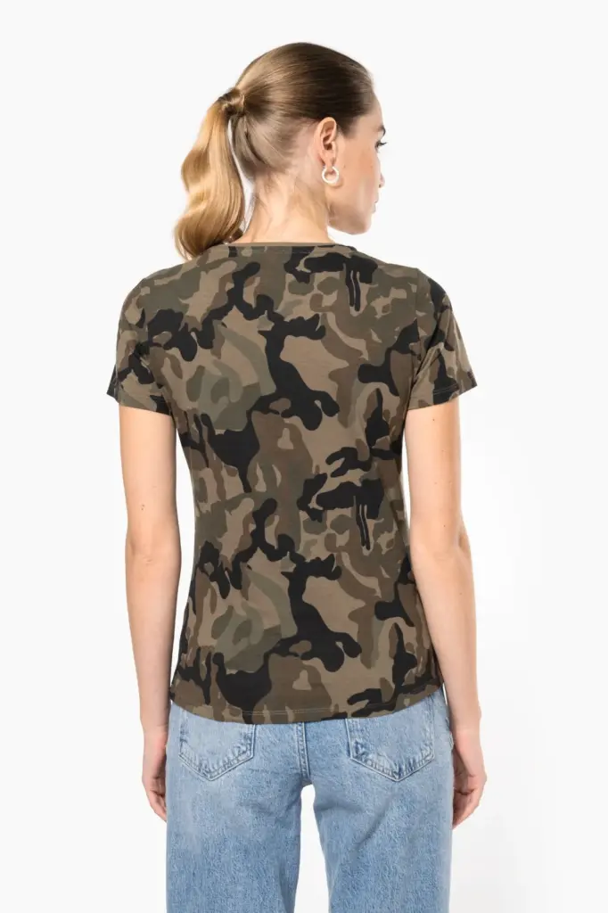 Dames-T-shirt camo korte mouwen — productfoto 2