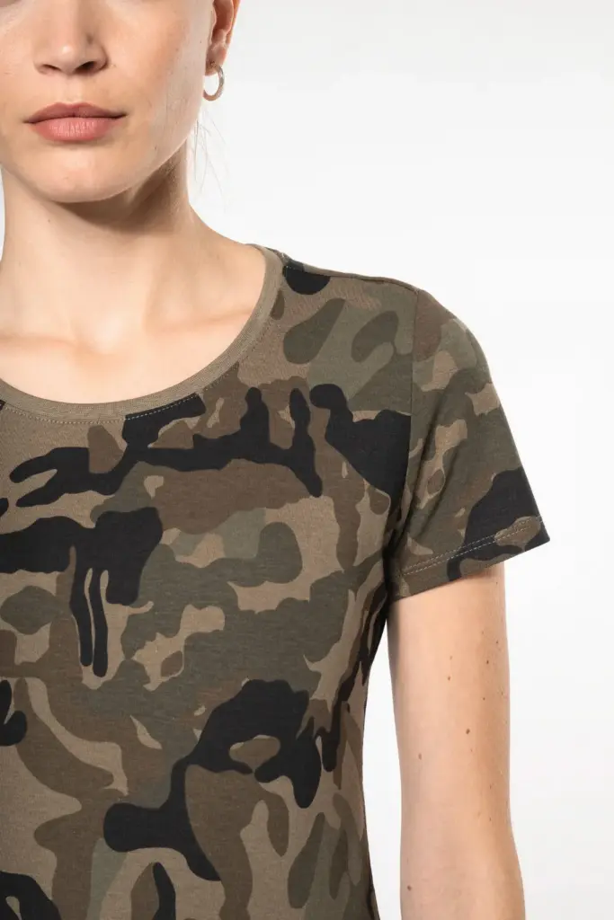 Dames-T-shirt camo korte mouwen — productfoto 3
