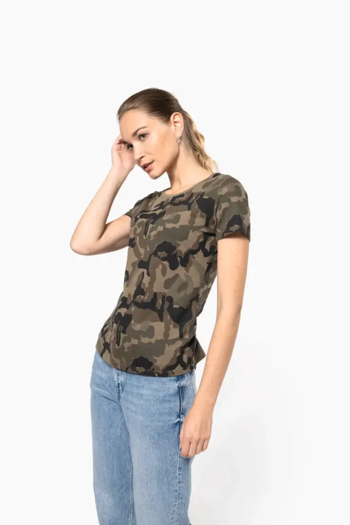 Dames-T-shirt camo korte mouwen — productfoto 5