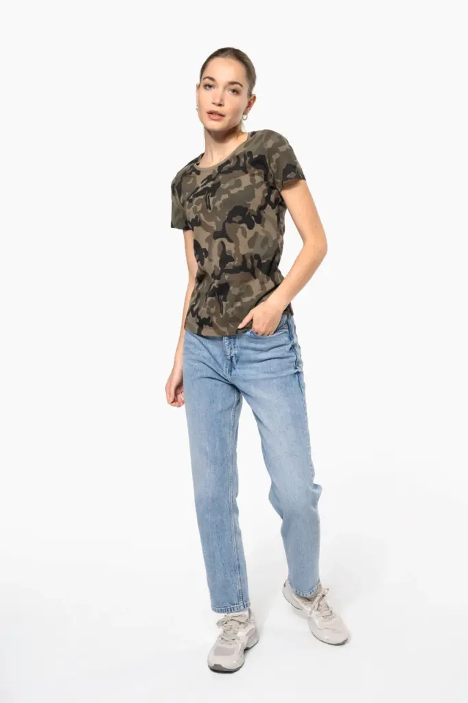 Dames-T-shirt camo korte mouwen — productfoto 7