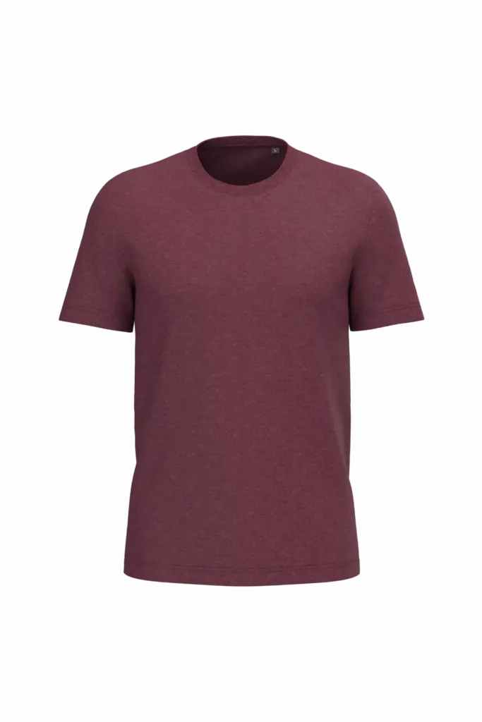 Heren T-shirt Bio190 IC, wine heather — productfoto 76