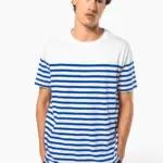 Marine-T-shirt ronde hals Bio heren